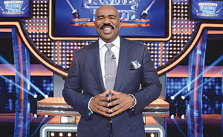 Steve Harvey hosts "Celebrity Family Feud"