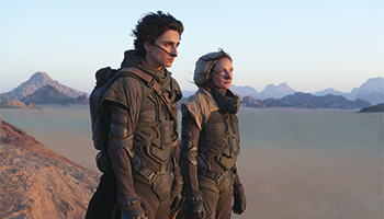 Timothée Chalamet and Rebecca Ferguson in "Dune"