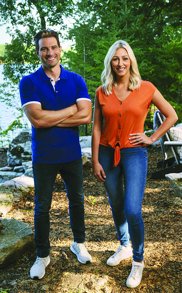 Scott McGillivray and Debra Salmoni in "Scott's Vacation House Rules"