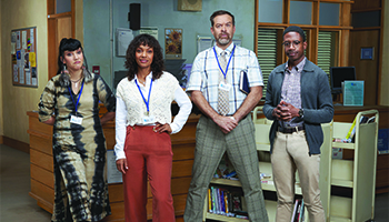 The cast of "Shelved"