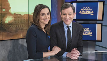 Paula Faris and Dan Harris in "Good Morning America Saturday"