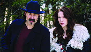 Tim Rozon and Melanie Scrofano in "Wynonna Earp"