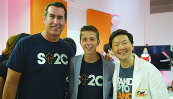 Rob Riggle, Mitch Carbon and Ken Jeong in "Stand Up to Cancer"