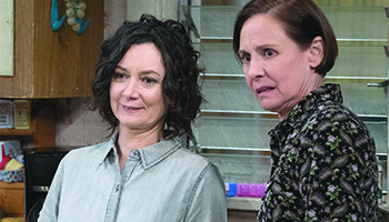 Sara Gilbert and Laurie Metcalf in "The Conners"