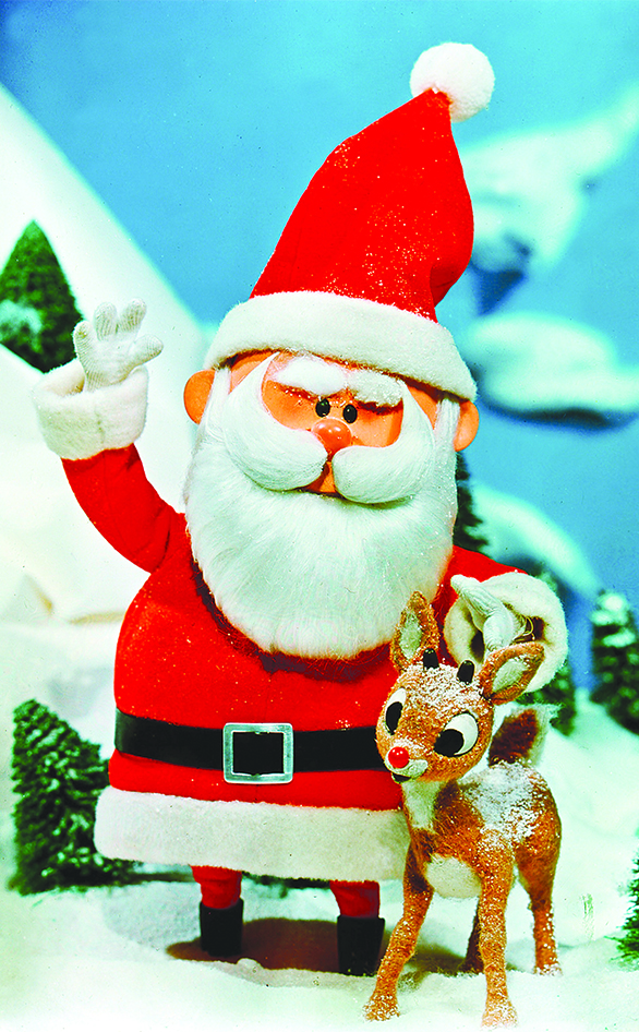 Santa and Rudolph in "Rudolph, the Red-Nosed Reindeer"