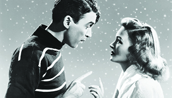 Jimmy Stewart and Donna Reed star in "It's a Wonderful Life"