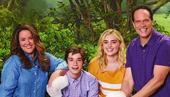 Katy Mixon, Daniel DiMaggio, Julia Butters, Meg Donnelly and Diedrich Bader in "