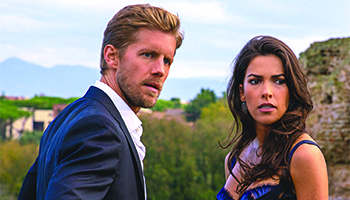 Matt Barr and Sofia Pernas in "Blood & Treasure"