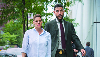 Missy Peregrym and Zeeko Zaki in "FBI"