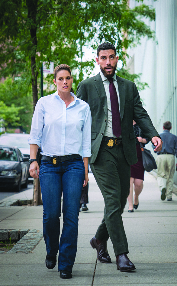 Missy Peregrym and Zeeko Zaki in "FBI"