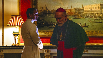 Jude Law and John Malkovich star in "The New Pope"