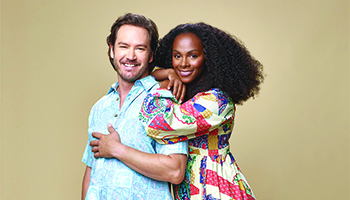 Mark-Paul Gosselaar and Tika Sumpter star in "Mixed-ish"