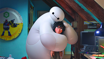 Baymax and Hiro from "Big Hero 6"