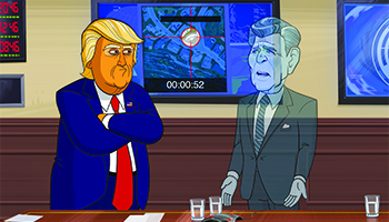 A scene from "Our Cartoon President"