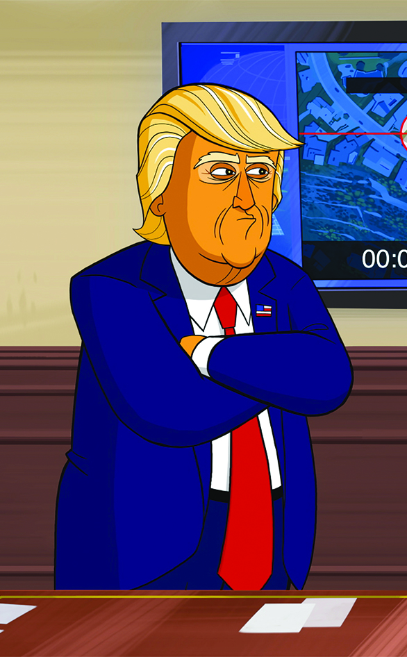 A scene from "Our Cartoon President"