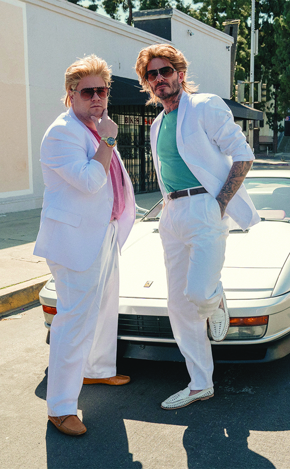 James Corden and David Beckham on "The Late Late Show With James Corden"