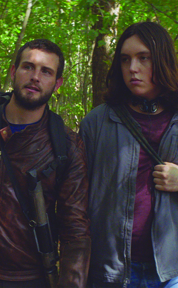 Nico Tortorella and Hal Cumpston in "The Walking Dead: World Beyond"