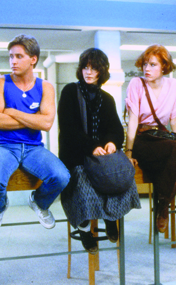 Emilio Estevez, Ally Sheedy and Molly Ringwald in "The Breakfast Club"