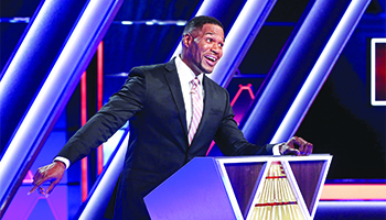 Michael Strahan hosts "The $100,000 Pyramid" 