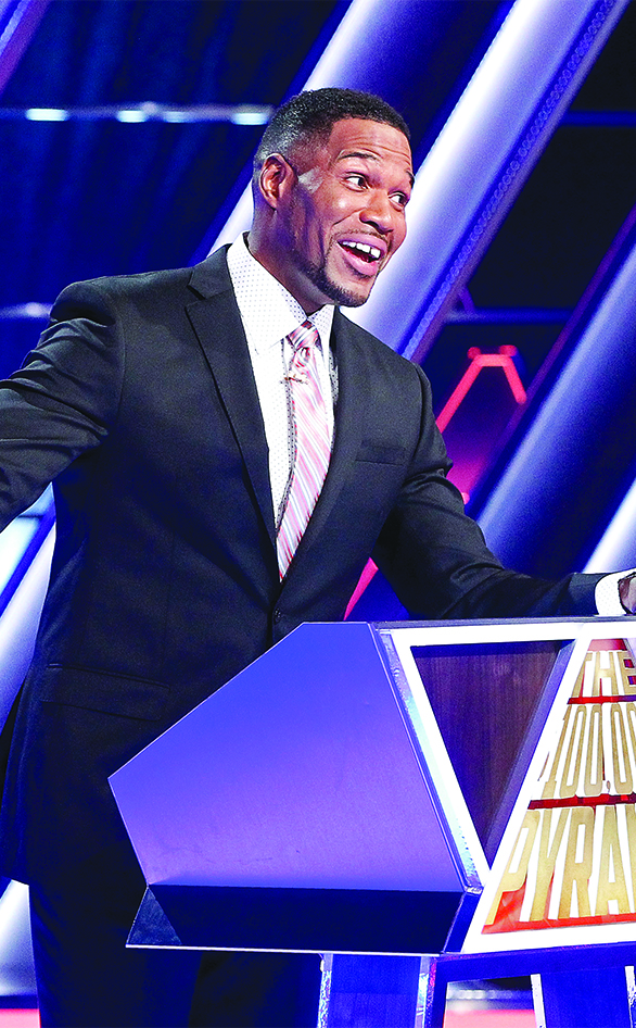 Michael Strahan hosts "The $100,000 Pyramid" 