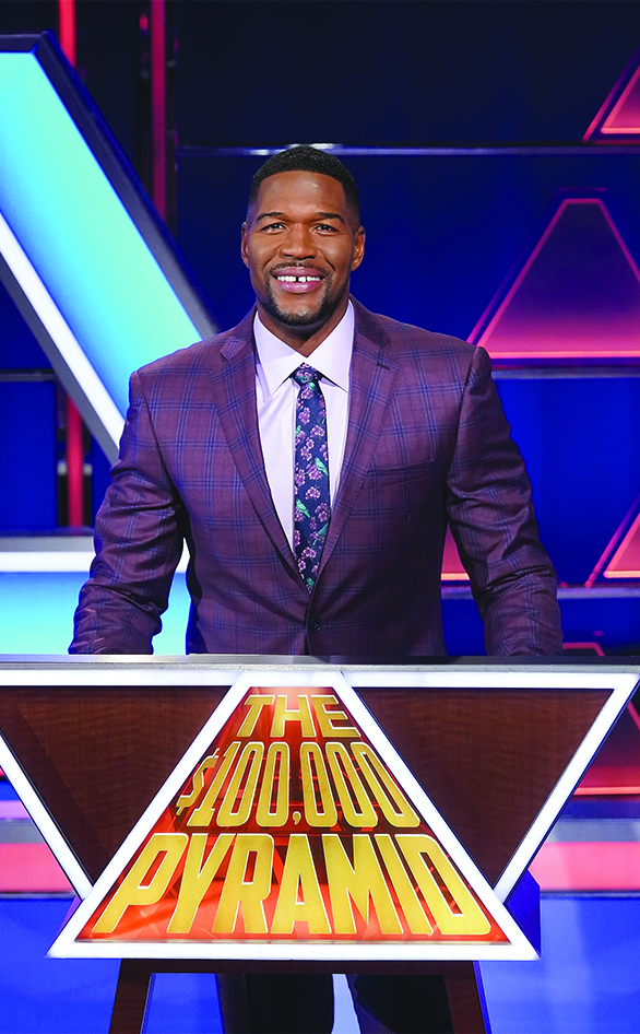 Michael Strahan hosts "The $100,000 Pyramid"