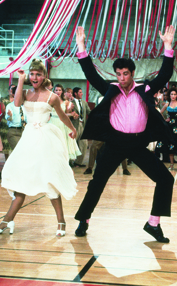 Olivia Newton-John and John Travolta star in "Grease" 