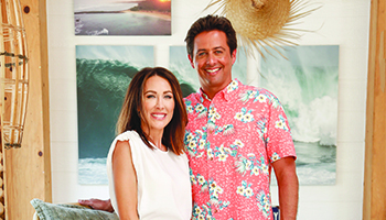 Erin Coscarelli and Joe Turpel, co-commentators in "The Ultimate Surfer" 