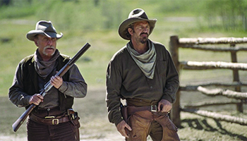 Robert Duvall and Kevin Costner in "Open Range"