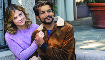 Rose McIver and Utkarsh Ambudkar in "Ghosts" 