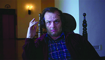 Jack Nicholson stars in "The Shining" 