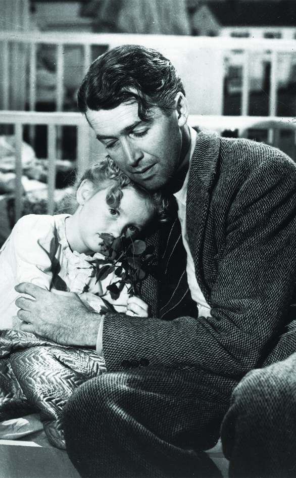 Karolyn Grimes and James Stewart in "It's a Wonderful Life"