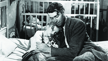 Karolyn Grimes and James Stewart star in "It's a Wonderful Life"