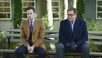 Matt Dellapina and Michael Weatherly in "Bull"