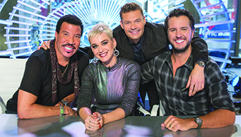 Lionel Richie, Katy Perry, Ryan Seacrest and Luke Bryan in "American Idol"