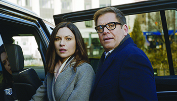 Jill Flint and Michael Weatherly in "Bull"