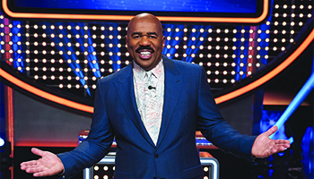 Steve Harvey hosts "Celebrity Family Feud"