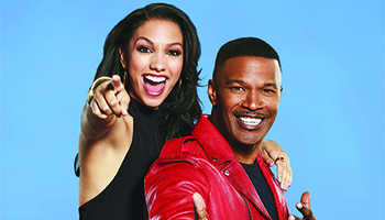 Corinne Foxx and host Jamie Foxx from "Beat Shazam"