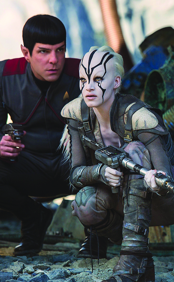 Zachary Quinto and Sofia Boutella in "Star Trek Beyond" 