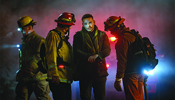 Kane Brown (center) in "Fire Country"