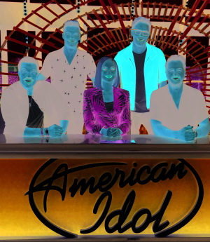 Lionel Richie, Ryan Seacrest, Katy Perry, Bobby Bones and Luke Bryan in "American Idol"