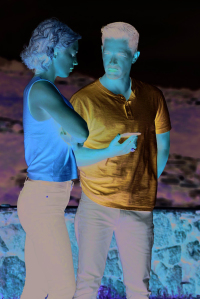 Perdita Weeks and Jay Hernandez in “Magnum, P.I.”