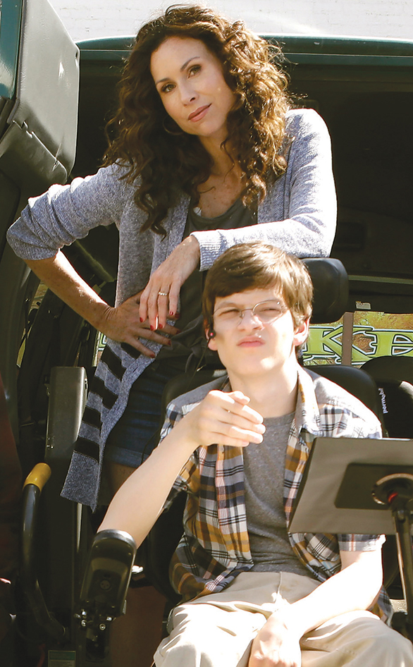 Minnie Driver and Micah Fowler in "Speechless"