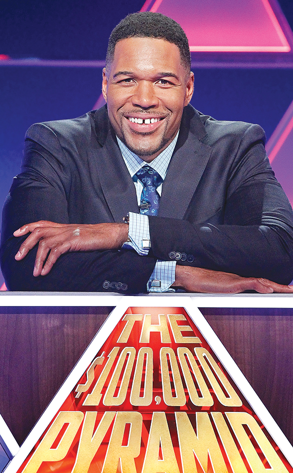 Michael Strahan hosts "The $100,000 Pyramid"