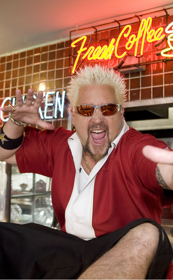 Guy Fieri hosts "Diners, Drive-Ins and Dives"